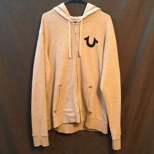True Religion men’s zip up hoodie